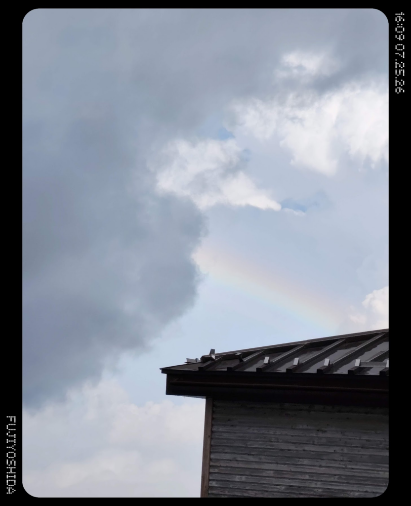 東洋館から見えた虹