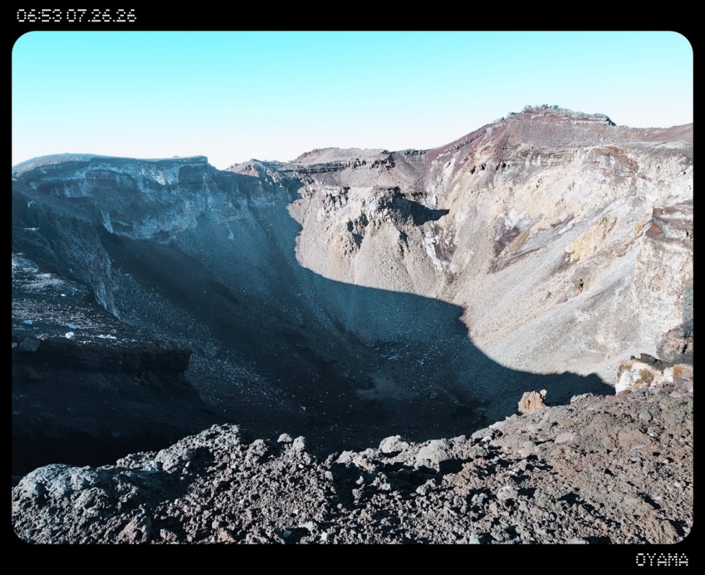 富士山の火口