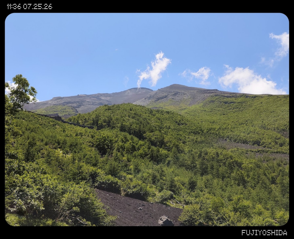 天気がいい富士山