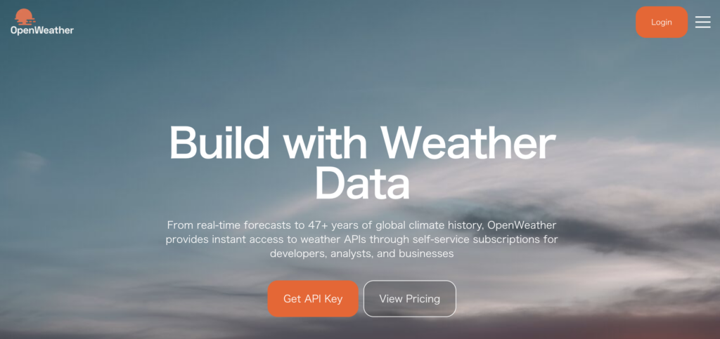 ラズパイと電子ペーパーで作る部屋ダッシュボード センサーテスト&ハマりどころ解決編【2/4】 11 OpenWeatherMapのトップページ